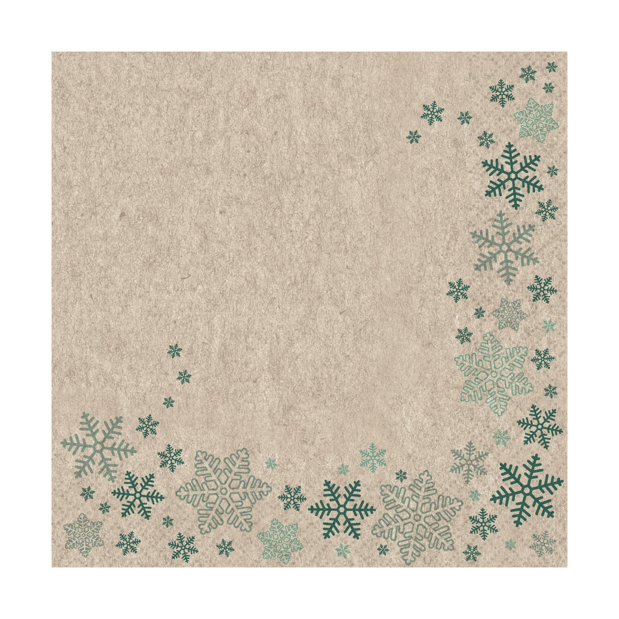 Paper Design Naturals Luncheon Napkin - Snowflakes