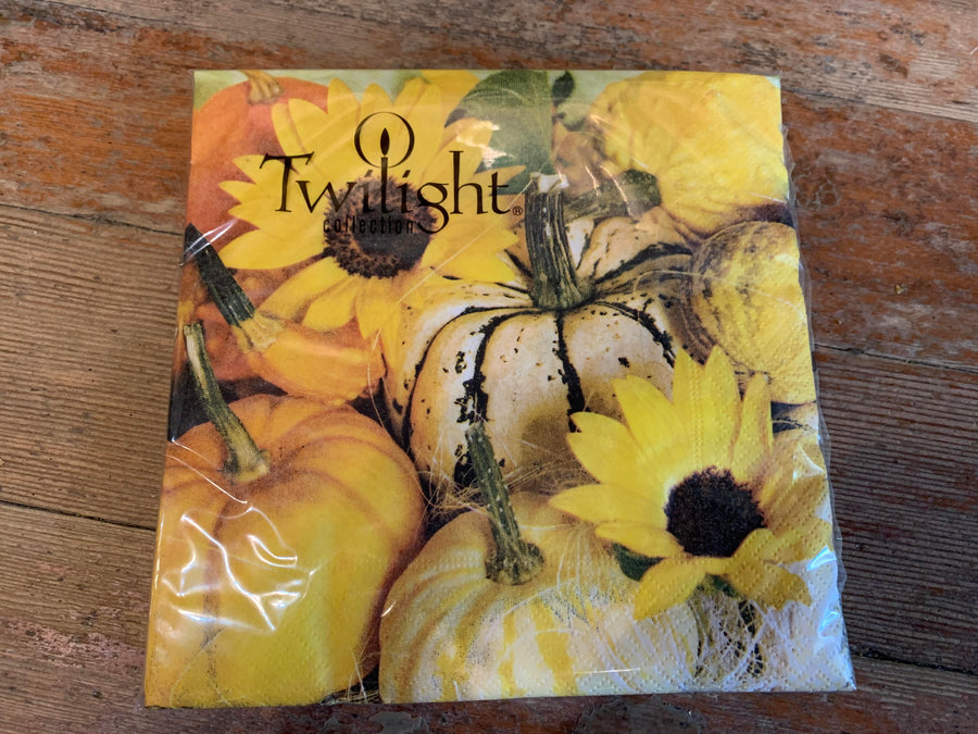 Twilight Luncheon Napkin - Sunflowers & Pumpkins