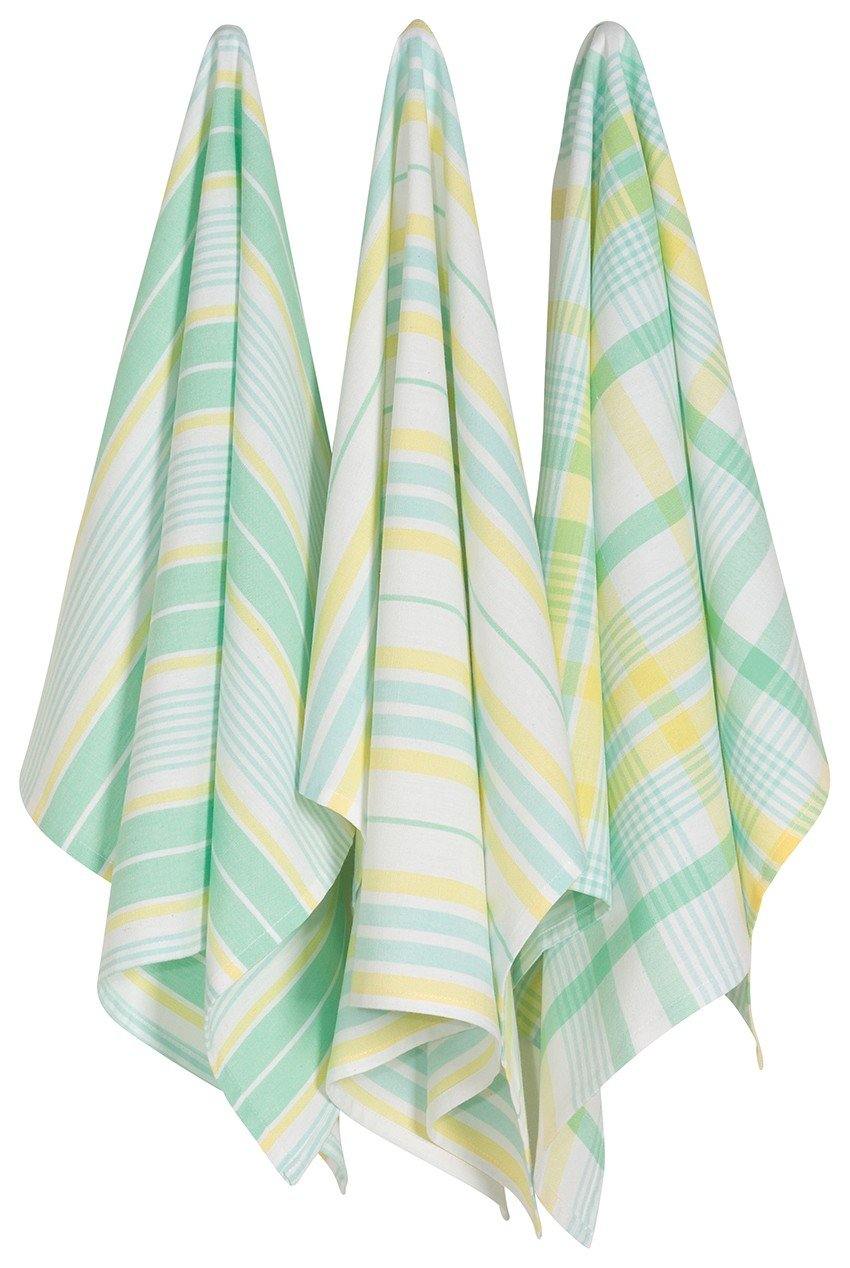 Bali Blue Jumbo Jumbo Striped Cotton Kitchen Dish Towels Set of 3 from Now  Designs